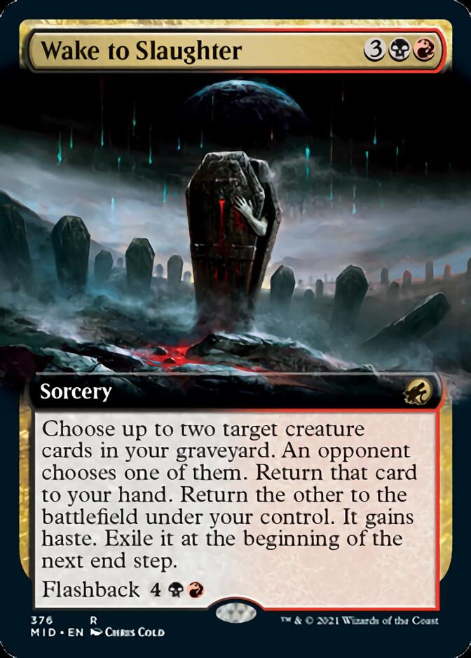 Wake to Slaughter (Extended Art) [Innistrad: Midnight Hunt] | Fandemonia Ltd