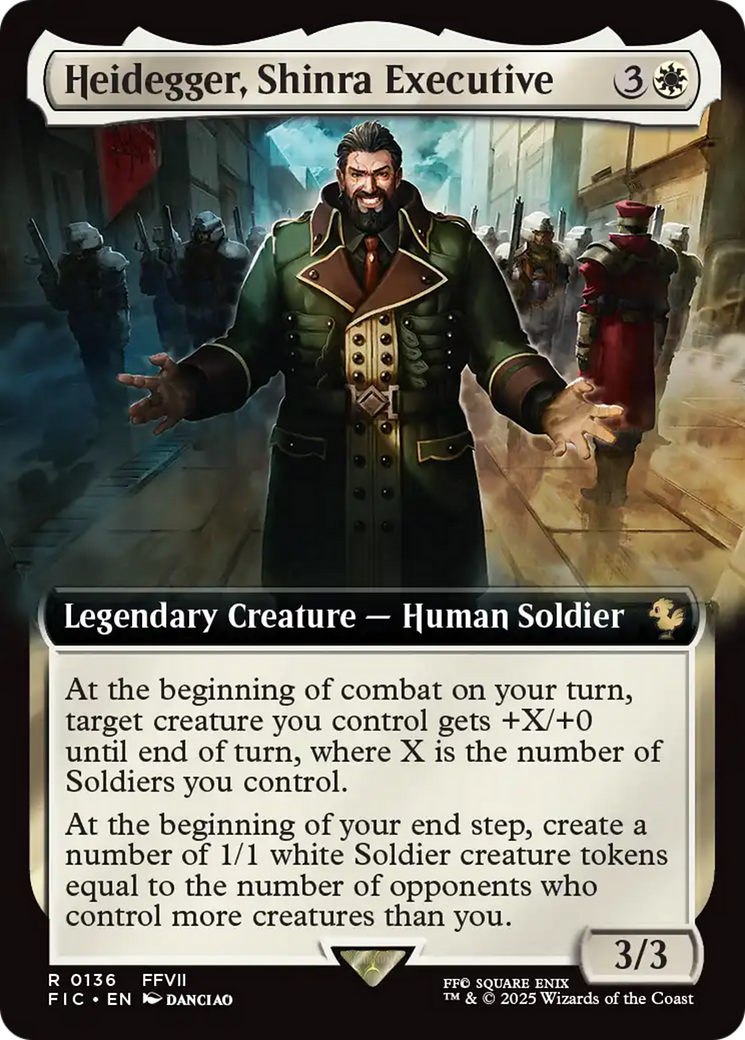 Heidegger, Shinra Executive (Extended Art) [FINAL FANTASY Commander] | Fandemonia Ltd