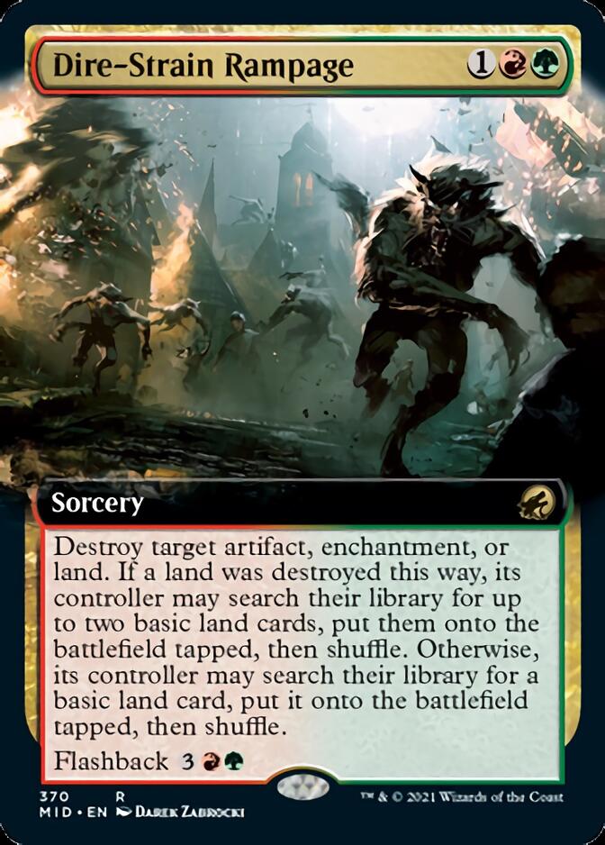 Dire-Strain Rampage (Extended Art) [Innistrad: Midnight Hunt] | Fandemonia Ltd