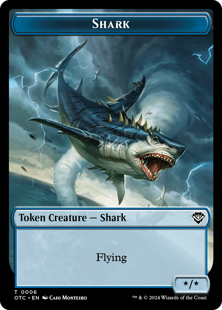 Ape // Shark Double-Sided Token [Outlaws of Thunder Junction Commander Tokens] | Fandemonia Ltd