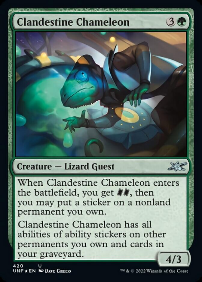 Clandestine Chameleon (Galaxy Foil) [Unfinity] | Fandemonia Ltd