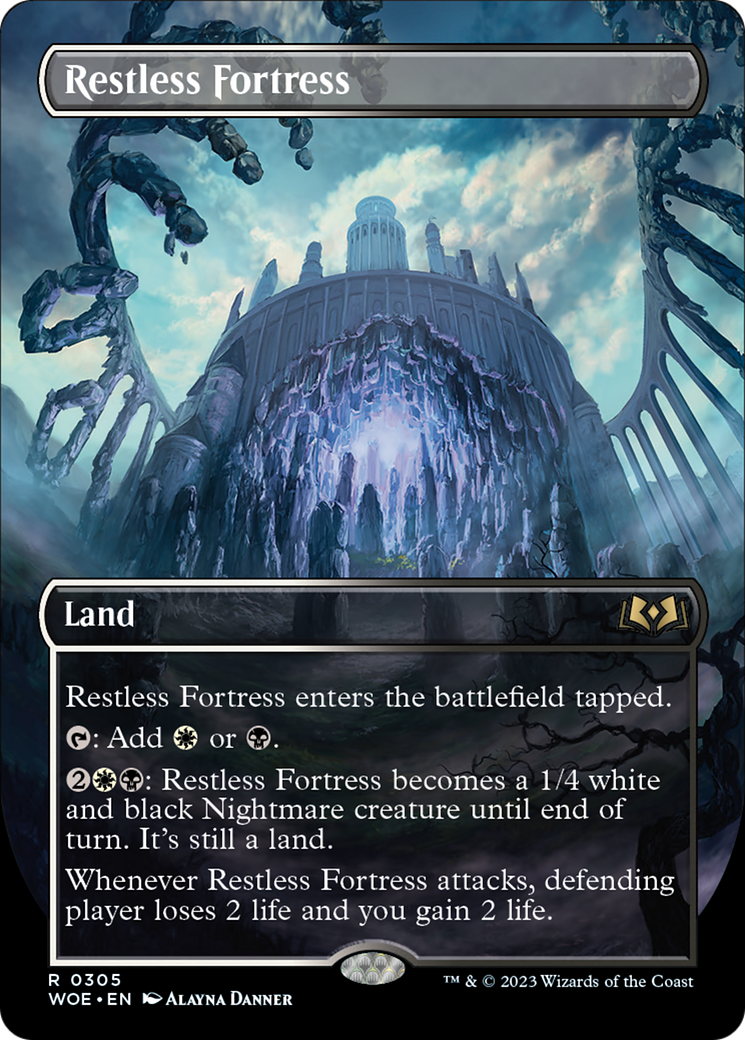 Restless Fortress (Borderless Alternate Art) [Wilds of Eldraine] | Fandemonia Ltd