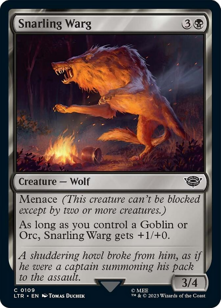 Snarling Warg [The Lord of the Rings: Tales of Middle-Earth] | Fandemonia Ltd