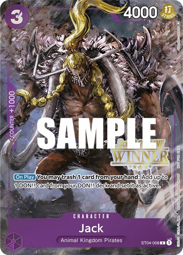 Jack (Offline Regional 2023) [Winner] [One Piece Promotion Cards] | Fandemonia Ltd