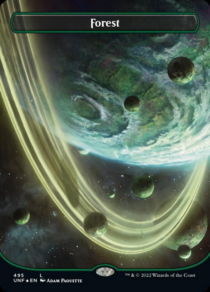 Forest (495) (Orbital Space-ic Land) (Galaxy Foil) [Unfinity] | Fandemonia Ltd