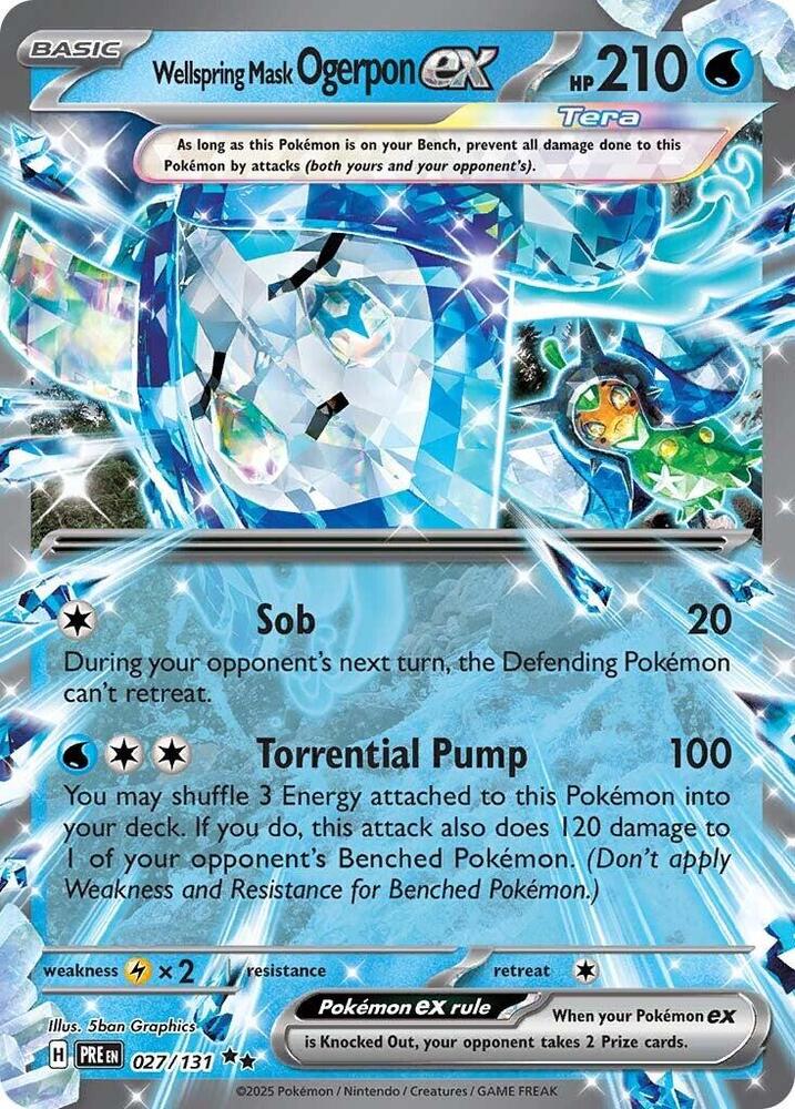 Wellspring Mask Ogerpon ex (027/131) [Scarlet & Violet: Prismatic Evolutions] | Fandemonia Ltd
