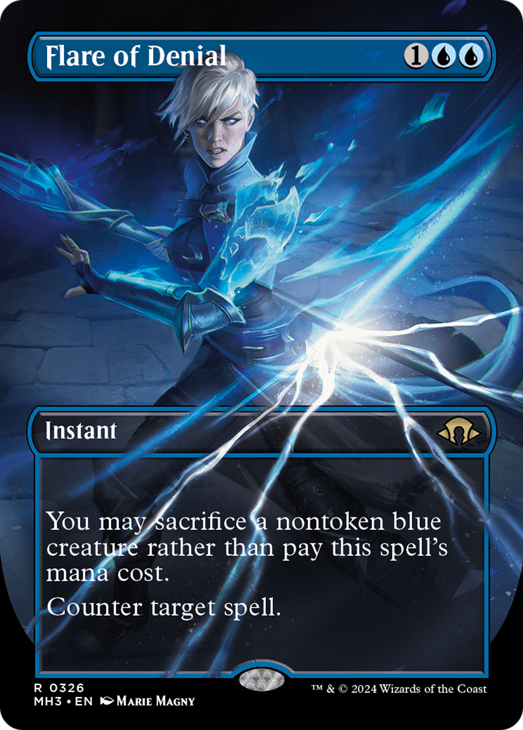 Flare of Denial (Borderless) [Modern Horizons 3] | Fandemonia Ltd