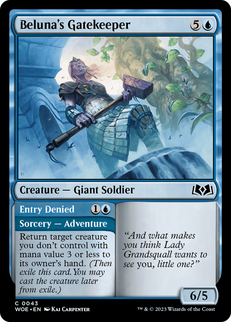 Beluna's Gatekeeper // Entry Denied [Wilds of Eldraine] | Fandemonia Ltd