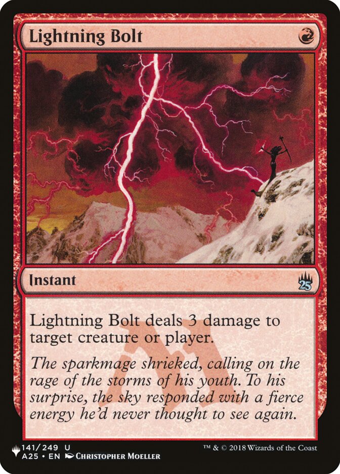 Lightning Bolt (141/249) [The List] | Fandemonia Ltd