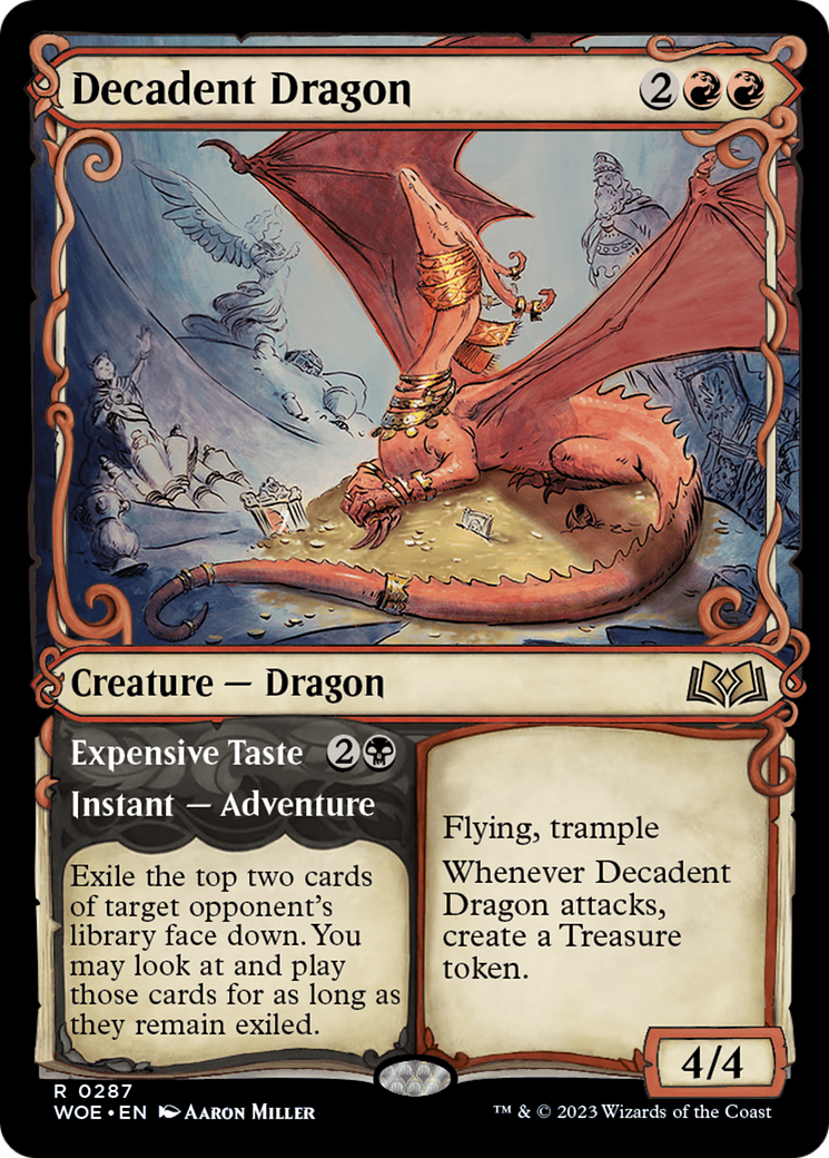 Decadent Dragon // Expensive Taste (Showcase) [Wilds of Eldraine] | Fandemonia Ltd
