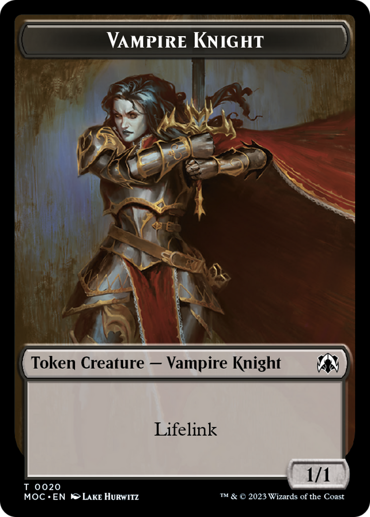 Vampire Knight // Soldier Double-Sided Token [March of the Machine Commander Tokens] | Fandemonia Ltd