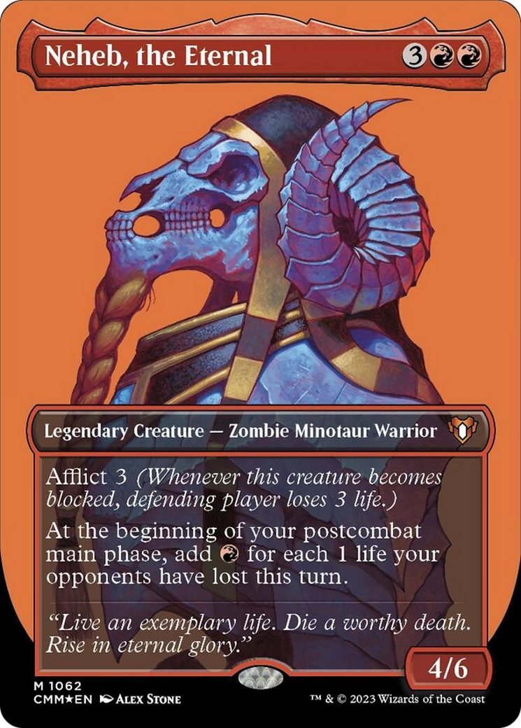 Neheb, the Eternal (Borderless Textured Foil Frame Break) [Commander Masters] | Fandemonia Ltd