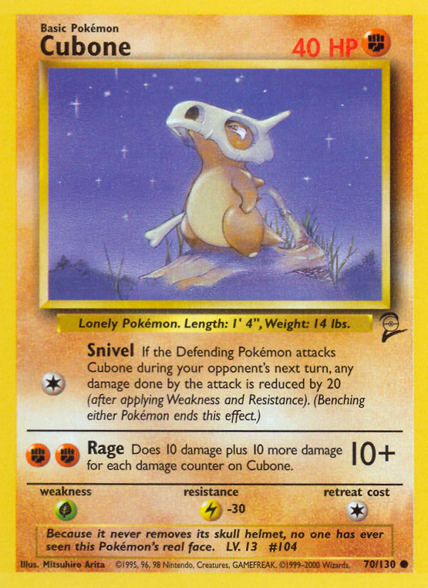 Cubone (70/130) [Base Set 2] | Fandemonia Ltd