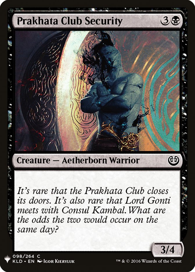 Prakhata Club Security [Mystery Booster] | Fandemonia Ltd