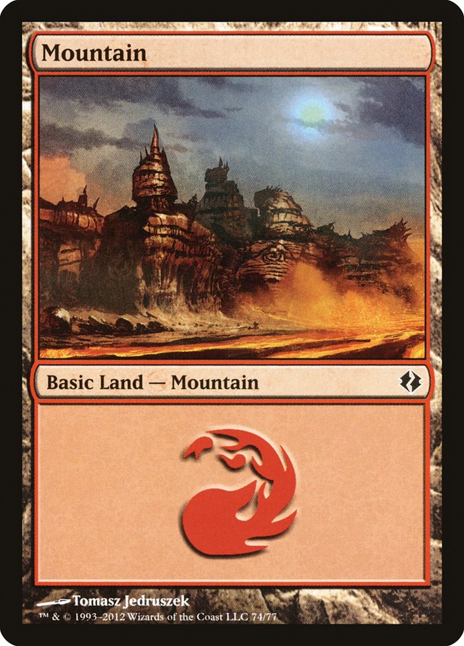 Mountain (74) [Duel Decks: Venser vs. Koth] | Fandemonia Ltd