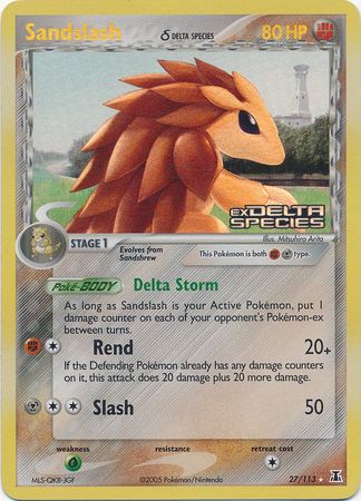Sandslash (27/113) (Delta Species) (Stamped) [EX: Delta Species] | Fandemonia Ltd
