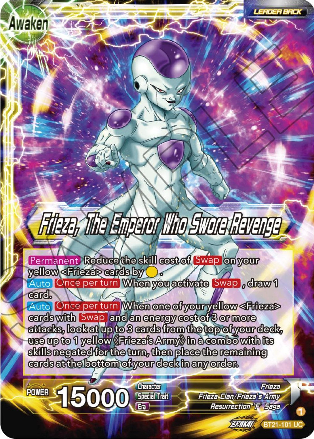 Frieza // Frieza, The Emperor Who Swore Revenge (BT21-101) [Wild Resurgence] | Fandemonia Ltd