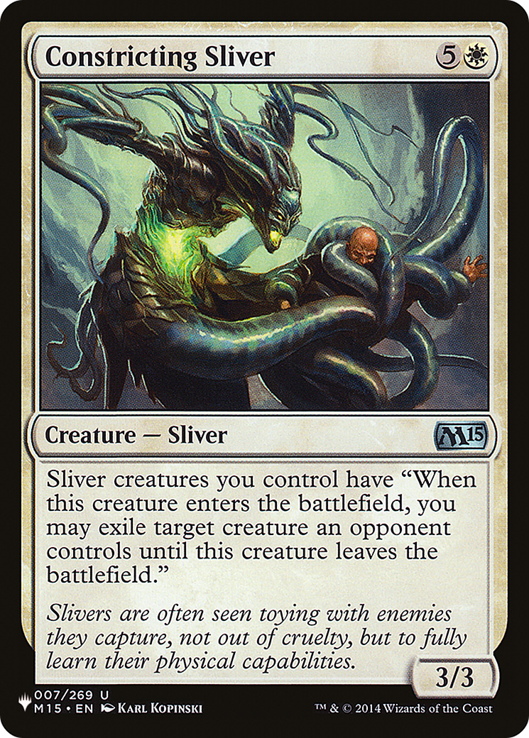 Constricting Sliver [The List] | Fandemonia Ltd