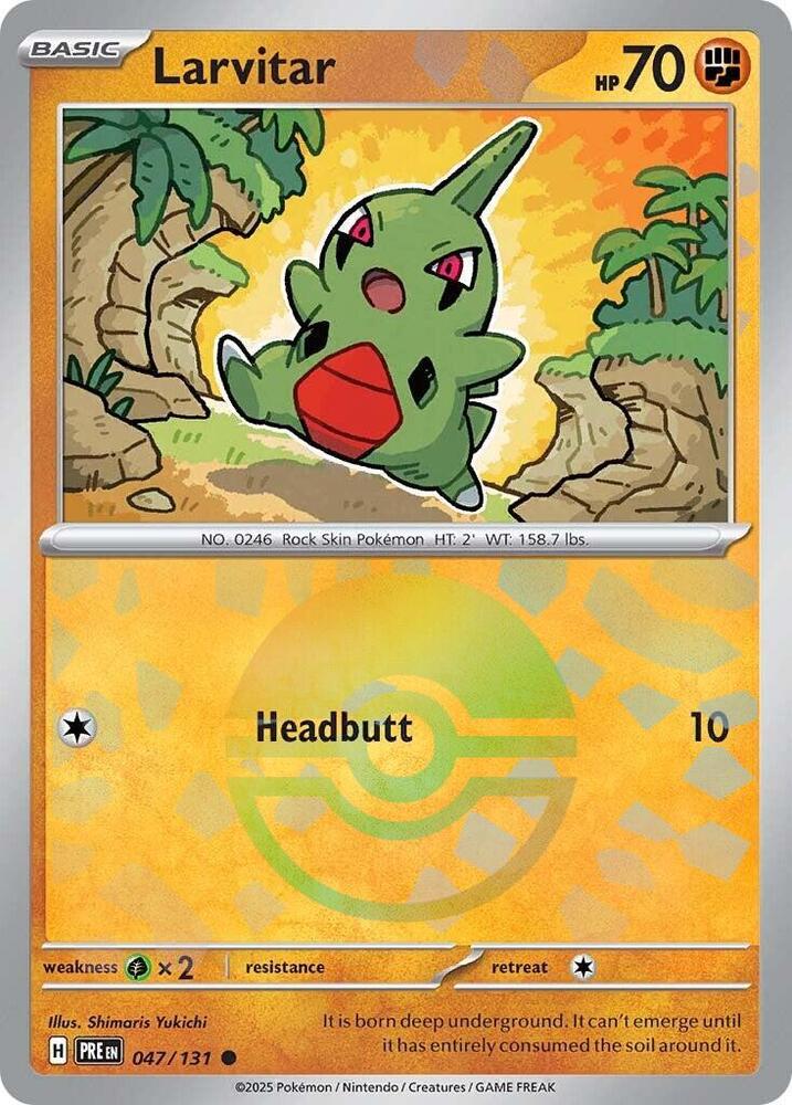 Larvitar (047/131) (Poke Ball Pattern) [Scarlet & Violet: Prismatic Evolutions] | Fandemonia Ltd