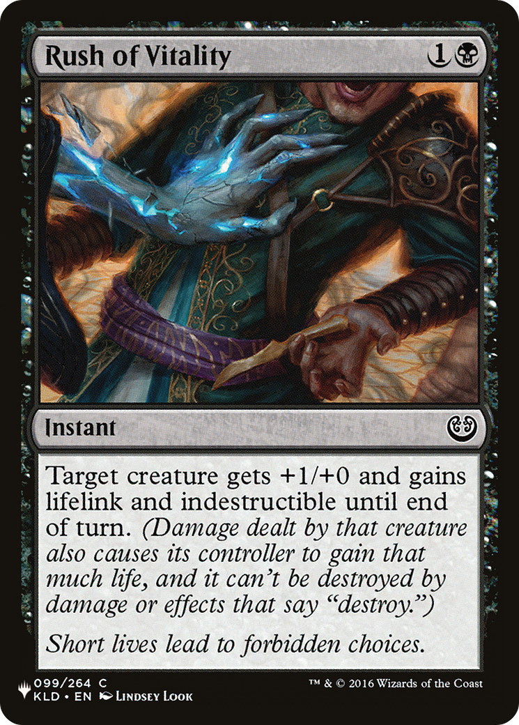 Rush of Vitality [The List] | Fandemonia Ltd