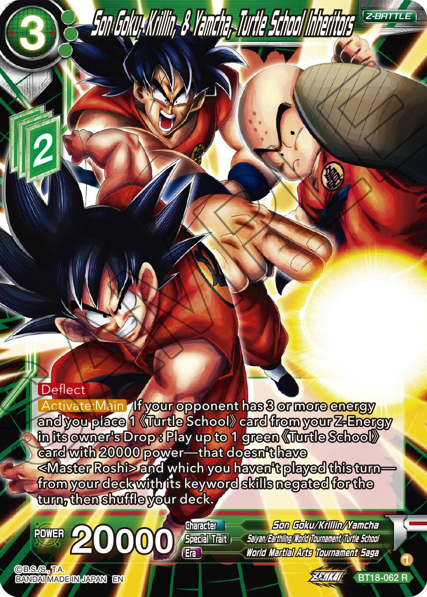 Son Goku, Krillin, & Yamcha, Turtle School Inheritors (BT18-062) [Dawn of the Z-Legends] | Fandemonia Ltd