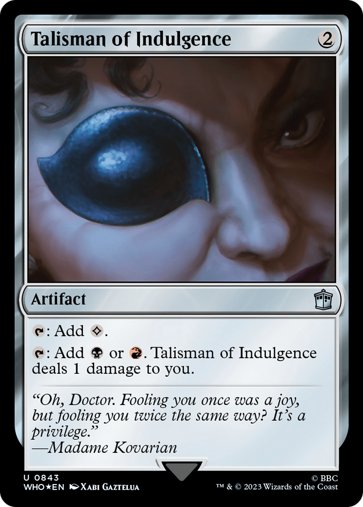 Talisman of Indulgence (Surge Foil) [Doctor Who] | Fandemonia Ltd