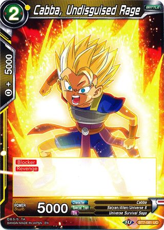 Cabba, Undisguised Rage (BT7-081) [Assault of the Saiyans] | Fandemonia Ltd