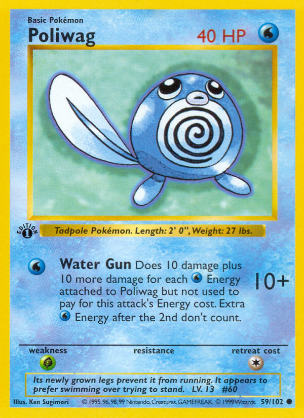 Poliwag (59/102) (Shadowless) [Base Set 1st Edition] | Fandemonia Ltd