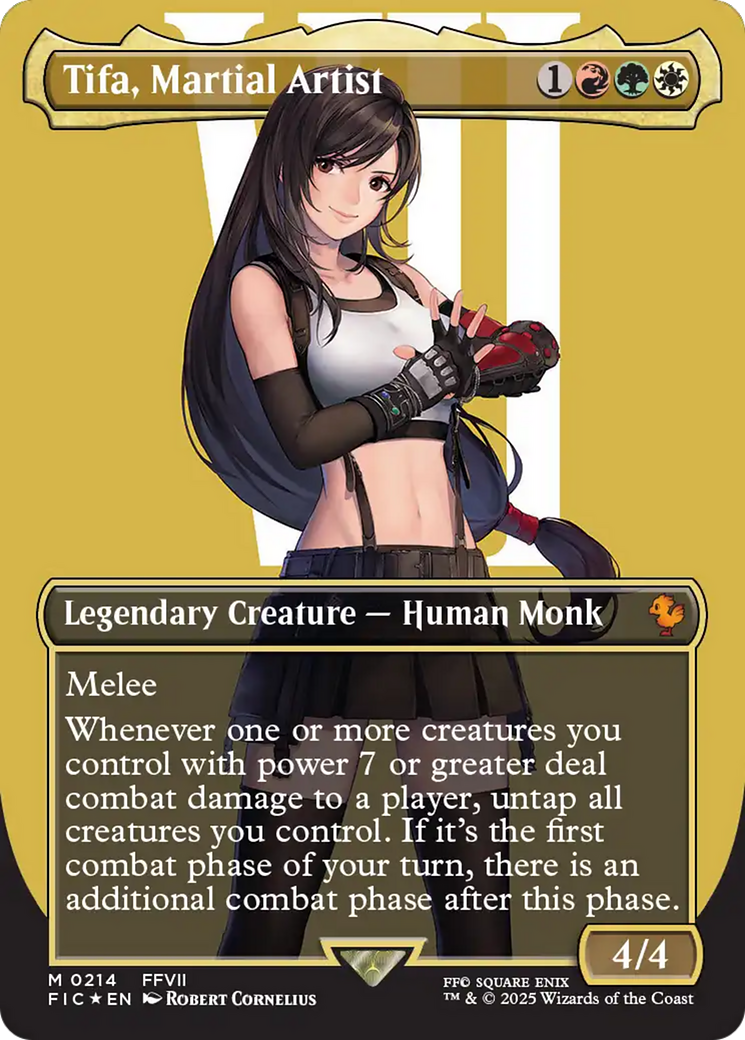 Tifa, Martial Artist (Borderless) (Surge Foil) [FINAL FANTASY Commander] | Fandemonia Ltd