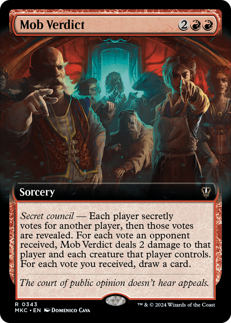Mob Verdict (Extended Art) [Murders at Karlov Manor Commander] | Fandemonia Ltd