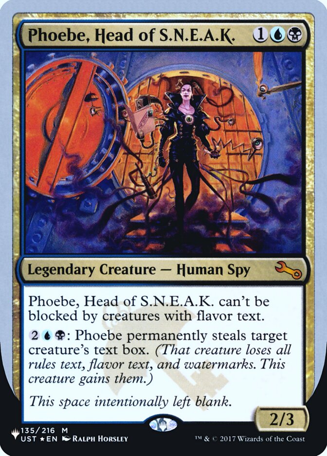 Phoebe, Head of S.N.E.A.K. (Unfinity Foil Edition) [The List] | Fandemonia Ltd