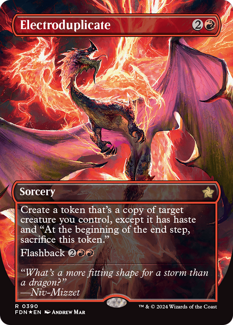 Electroduplicate (Borderless) (Mana Foil) [Foundations] | Fandemonia Ltd