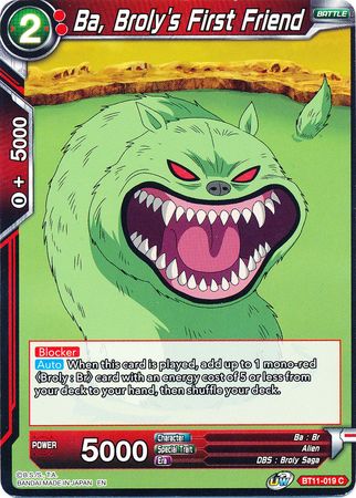 Ba, Broly's First Friend (BT11-019) [Vermilion Bloodline] | Fandemonia Ltd