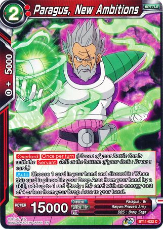 Paragus, New Ambitions (BT11-022) [Vermilion Bloodline] | Fandemonia Ltd