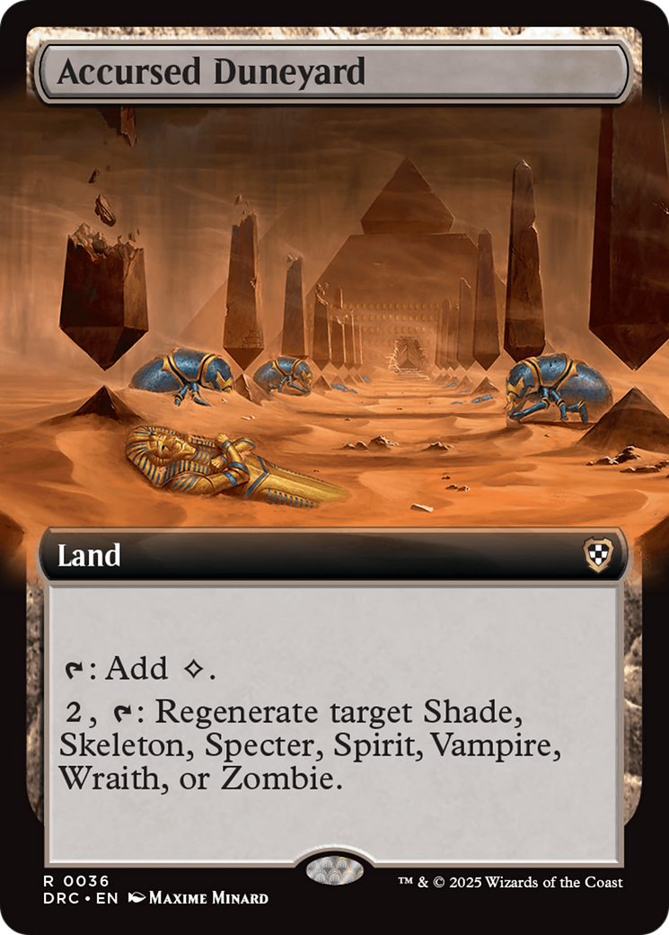 Accursed Duneyard (Extended Art) [Aetherdrift Commander] | Fandemonia Ltd