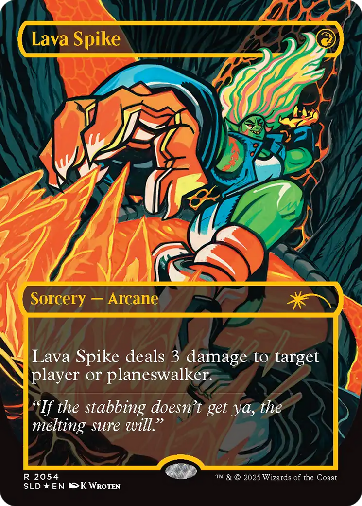 Lava Spike (2054) (Raised Foil) [Secret Lair Drop Series] | Fandemonia Ltd