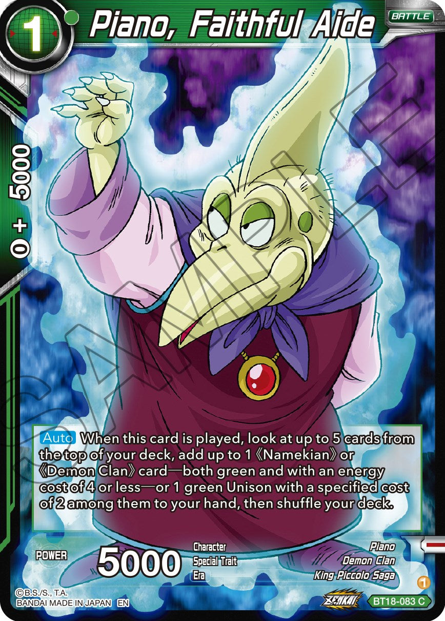 Piano, Faithful Aide (BT18-083) [Dawn of the Z-Legends] | Fandemonia Ltd