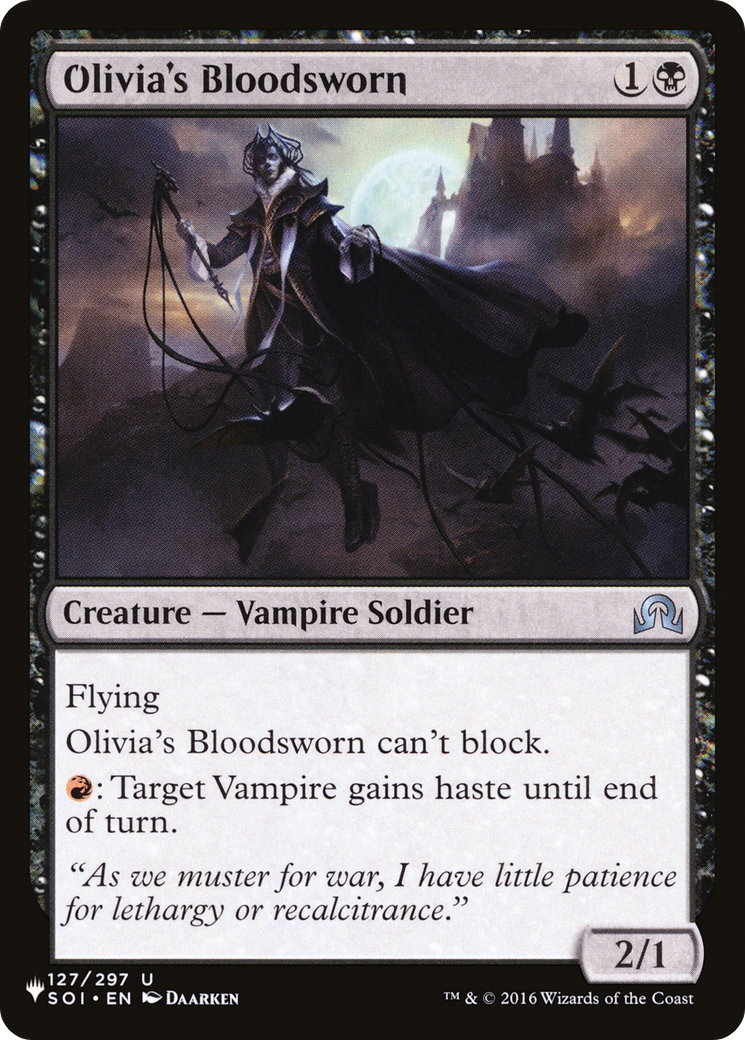 Olivia's Bloodsworn [The List] | Fandemonia Ltd