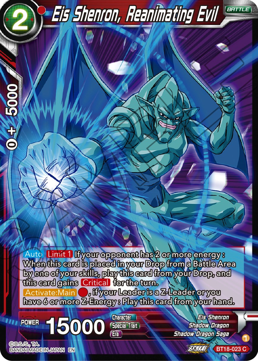 Eis Shenron, Reanimating Evil (BT18-023) [Dawn of the Z-Legends] | Fandemonia Ltd