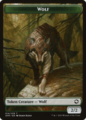 Wolf // Icingdeath, Frost Tongue Double-Sided Token [Dungeons & Dragons: Adventures in the Forgotten Realms Tokens] | Fandemonia Ltd