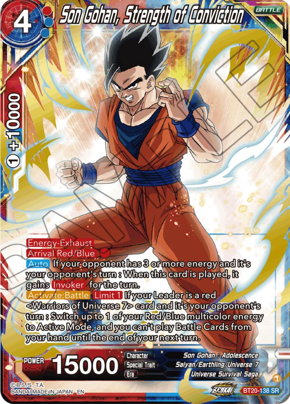 Son Gohan, Strength of Conviction (BT20-138) [Power Absorbed] | Fandemonia Ltd