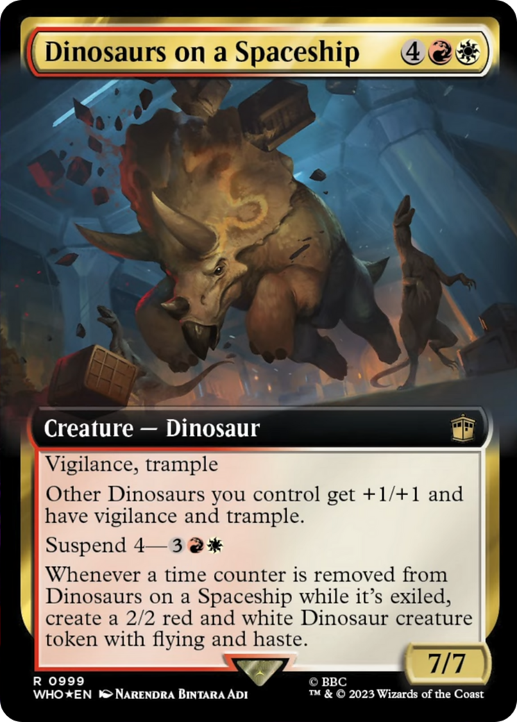 Dinosaurs on a Spaceship (Extended Art) (Surge Foil) [Doctor Who] | Fandemonia Ltd