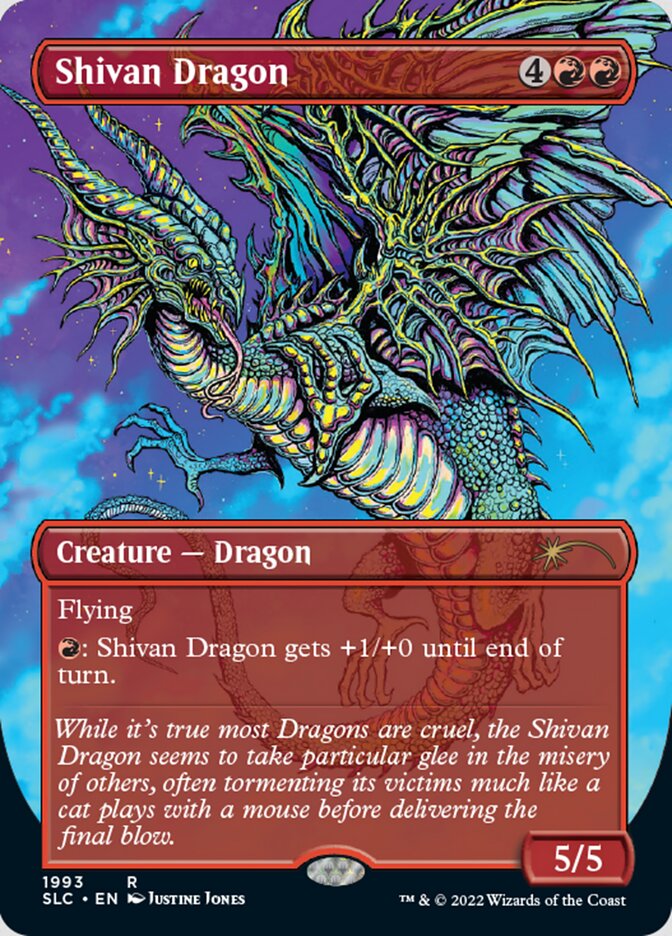Shivan Dragon (Borderless) [Secret Lair Countdown Kit] | Fandemonia Ltd