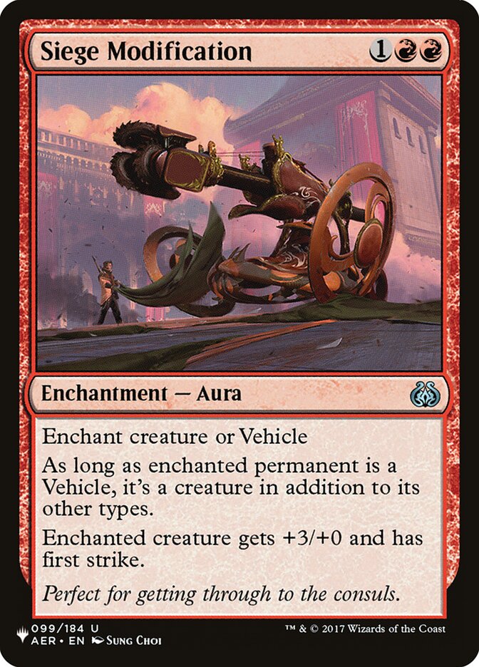 Siege Modification [The List] | Fandemonia Ltd