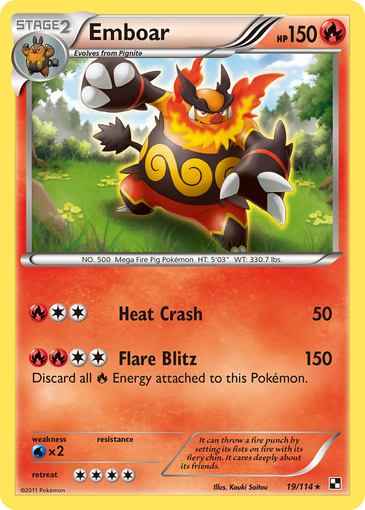 Emboar (19/114) [Black & White: Base Set] | Fandemonia Ltd