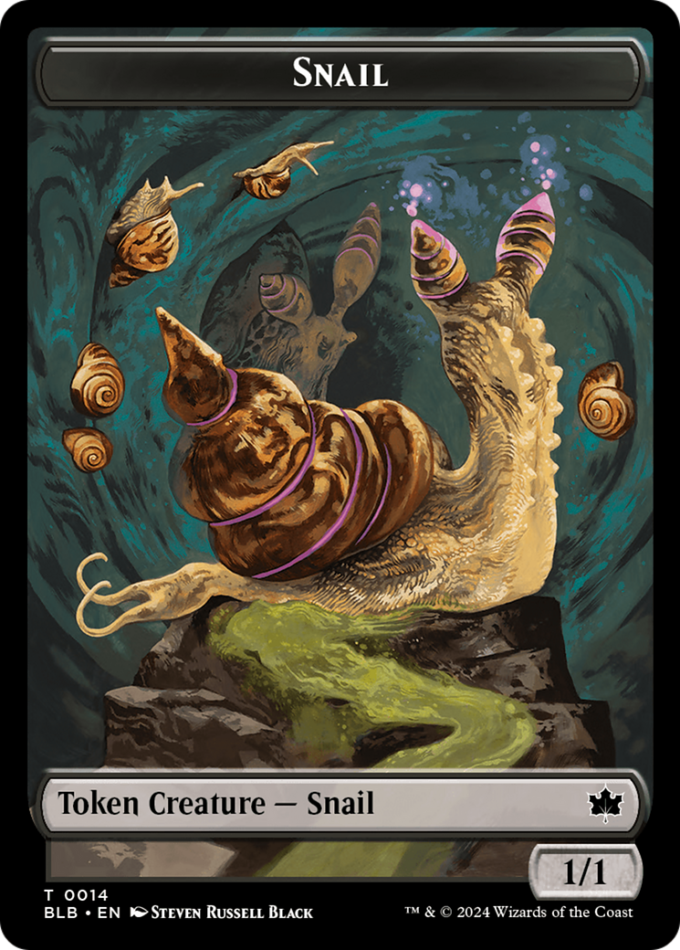 Snail // Thundertrap Trainer Double-Sided Token [Bloomburrow Tokens] | Fandemonia Ltd