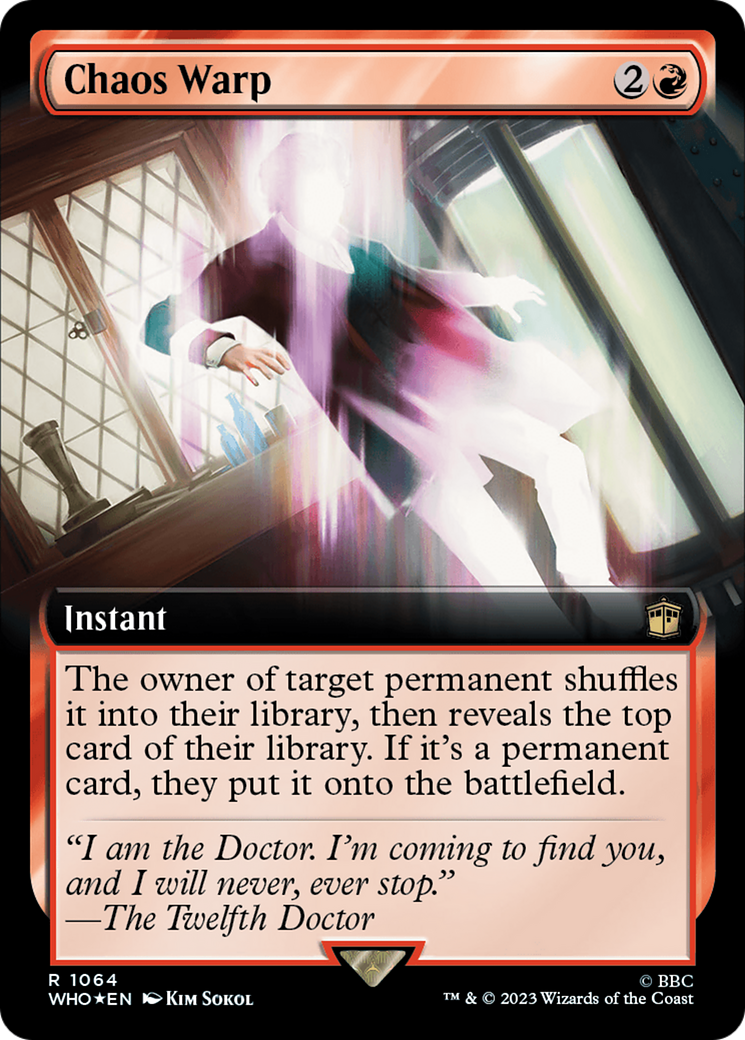 Chaos Warp (Extended Art) (Surge Foil) [Doctor Who] | Fandemonia Ltd