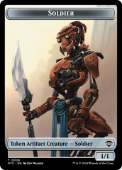 Drake // Soldier (0026) Double-Sided Token [Outlaws of Thunder Junction Commander Tokens] | Fandemonia Ltd