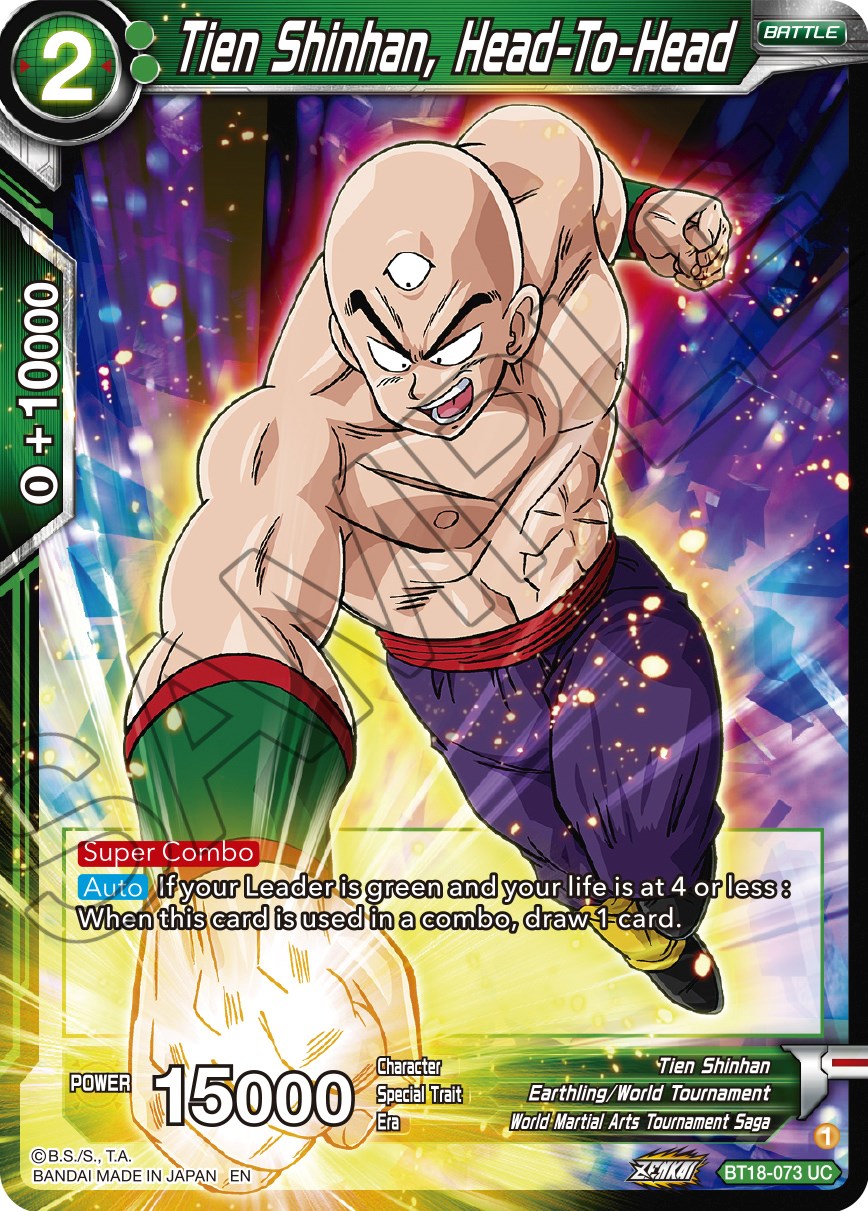 Tien Shinhan, Head-To-Head (BT18-073) [Dawn of the Z-Legends] | Fandemonia Ltd