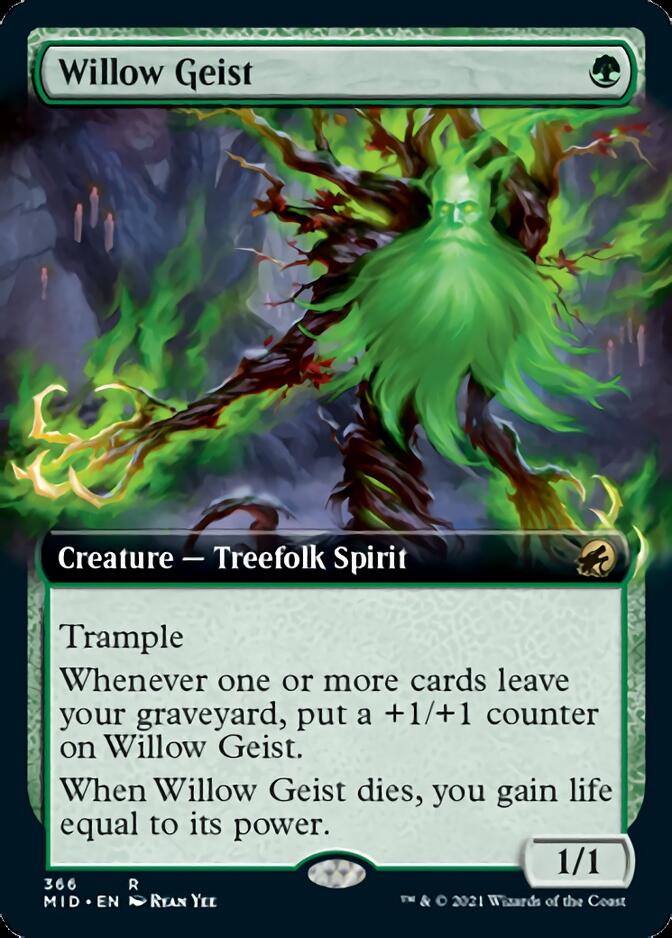 Willow Geist (Extended Art) [Innistrad: Midnight Hunt] | Fandemonia Ltd